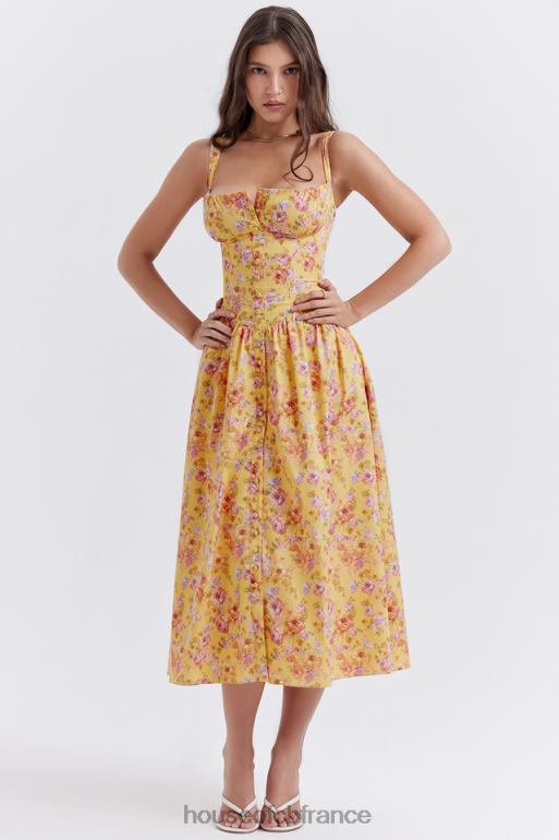 House of CB tatiana - robe d\'été mi-longue à imprimé beurre N888H246 vêtements