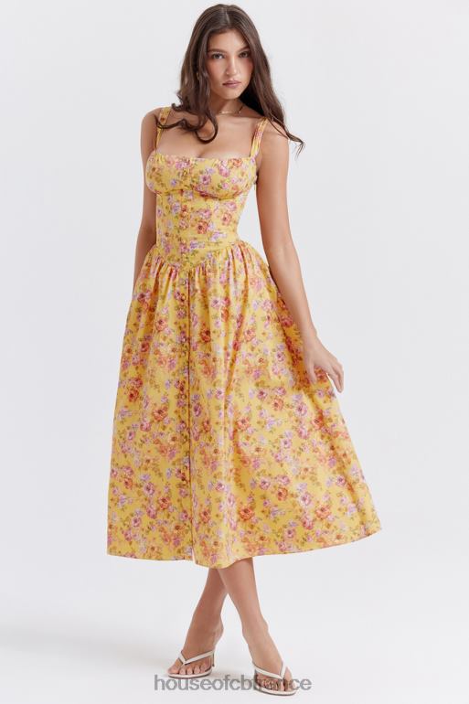 House of CB tatiana - robe d\'été mi-longue à imprimé beurre N888H246 vêtements