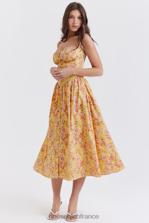 House of CB tatiana - robe d\'été mi-longue à imprimé beurre N888H246 vêtements