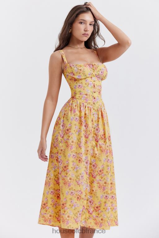 House of CB tatiana - robe d\'été mi-longue à imprimé beurre N888H246 vêtements
