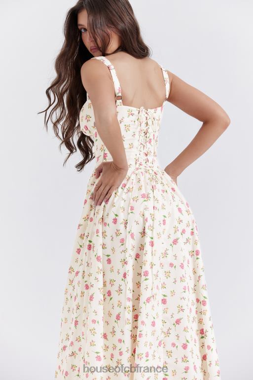 House of CB tatiana - robe d\'été mi-longue à imprimé roses N888H251 vêtements