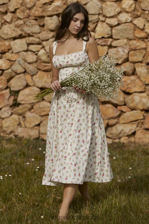 House of CB tatiana - robe d\'été mi-longue à imprimé roses N888H251 vêtements