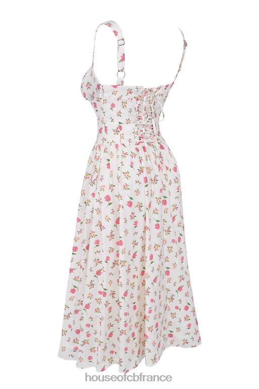 House of CB tatiana - robe d\'été mi-longue à imprimé roses N888H251 vêtements
