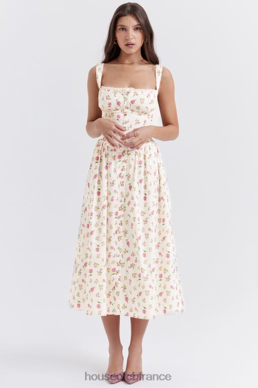House of CB tatiana - robe d\'été mi-longue à imprimé roses N888H251 vêtements
