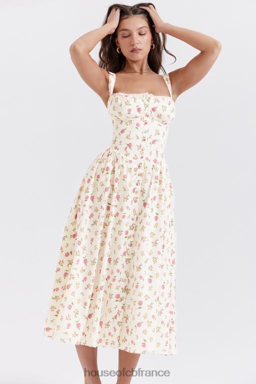 House of CB tatiana - robe d\'été mi-longue à imprimé roses N888H251 vêtements