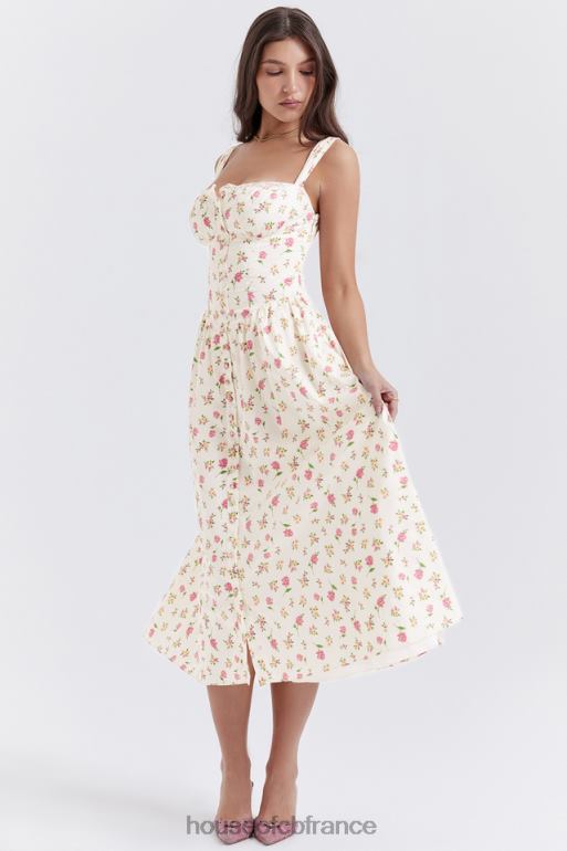 House of CB tatiana - robe d\'été mi-longue à imprimé roses N888H251 vêtements
