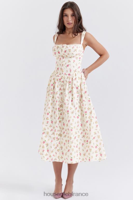 House of CB tatiana - robe d\'été mi-longue à imprimé roses N888H251 vêtements