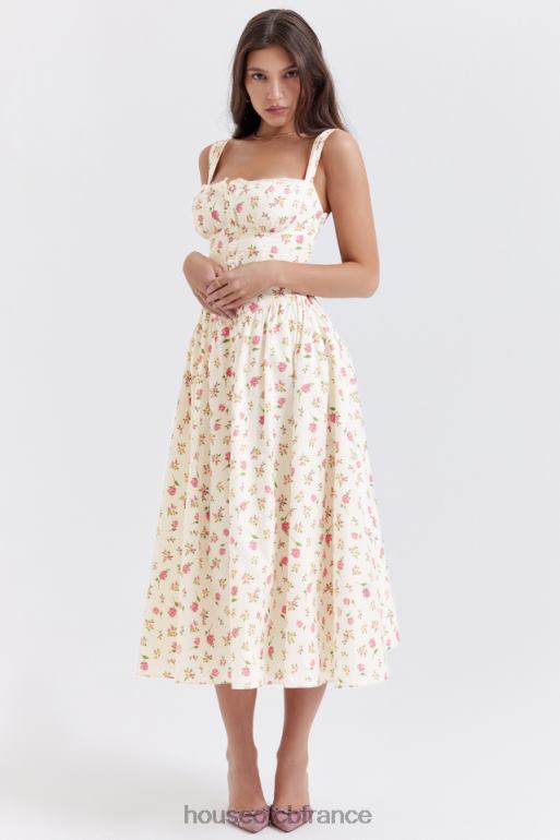 House of CB tatiana - robe d\'été mi-longue à imprimé roses N888H251 vêtements