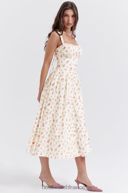 House of CB tatiana - robe d\'été mi-longue à imprimé roses N888H251 vêtements