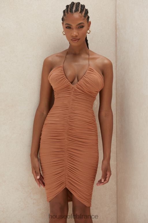 House of CB tiarra amber - robe midi en tulle froncé N888H607 vêtements