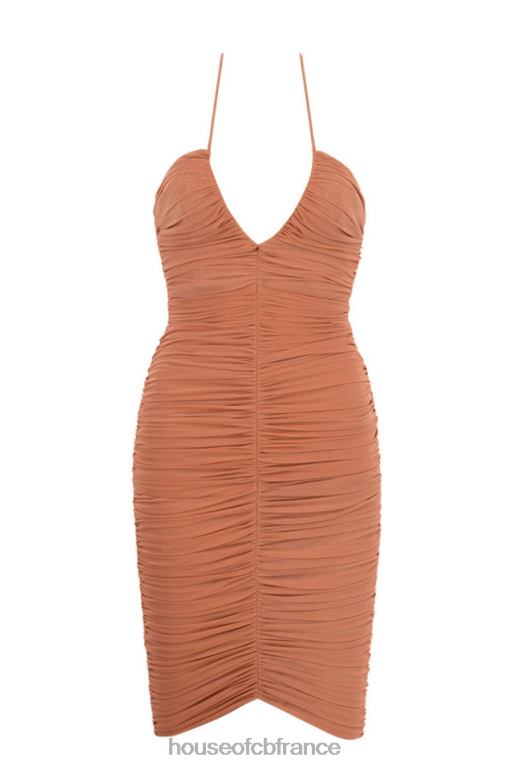 House of CB tiarra amber - robe midi en tulle froncé N888H607 vêtements