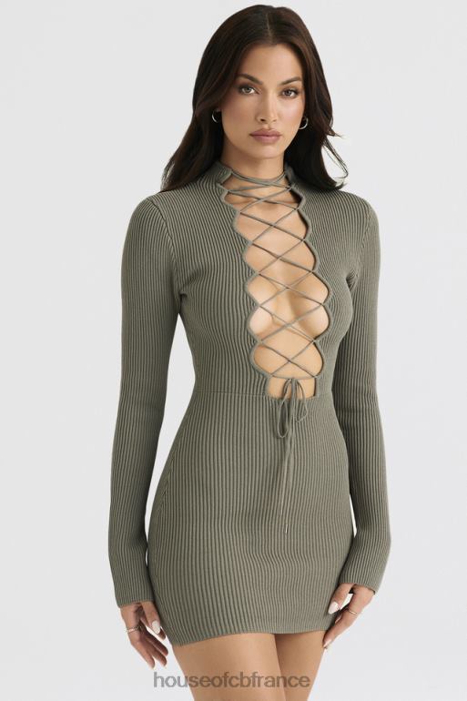 House of CB Jada - Robe à lacets en maille artichaut N888H374 vêtements