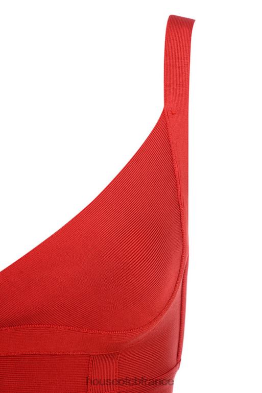 House of CB robe bandage rouge belice à nouer à la taille N888H637 vêtements