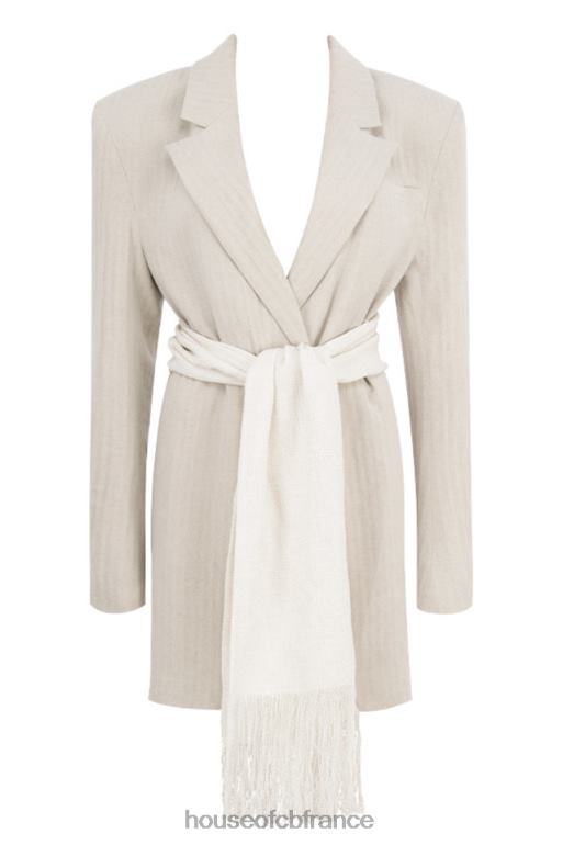 House of CB robe blazer en lin mélangé naturel colette N888H606 vêtements