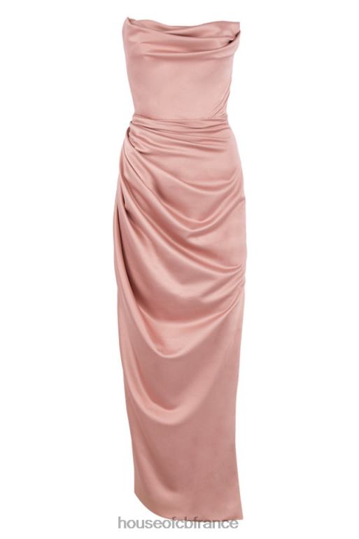 House of CB robe bustier en satin blush adrienne N888H629 vêtements