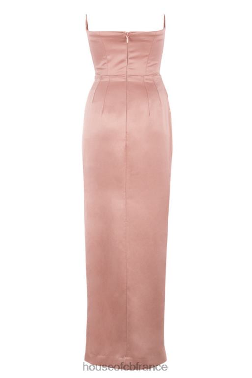 House of CB robe bustier en satin blush adrienne N888H629 vêtements