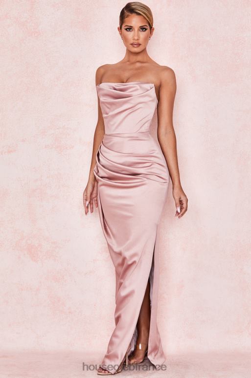 House of CB robe bustier en satin blush adrienne N888H629 vêtements