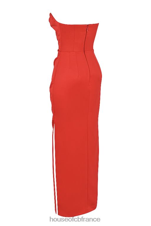 House of CB robe bustier en satin écarlate Adrienne N888H507 vêtements