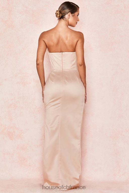 House of CB robe bustier en satin champagne Adrienne N888H622 vêtements