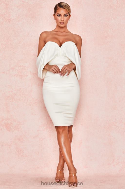 House of CB robe bustier en satin ivoire aisha N888H628 vêtements