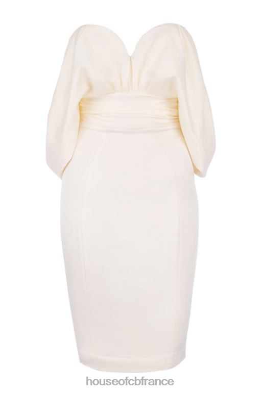 House of CB robe bustier en satin ivoire aisha N888H628 vêtements