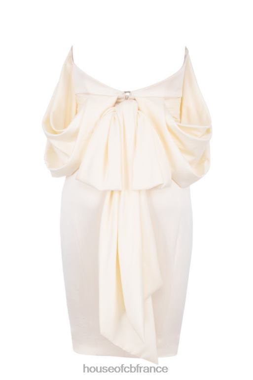 House of CB robe bustier en satin ivoire aisha N888H628 vêtements