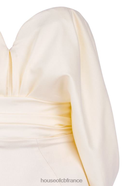 House of CB robe bustier en satin ivoire aisha N888H628 vêtements