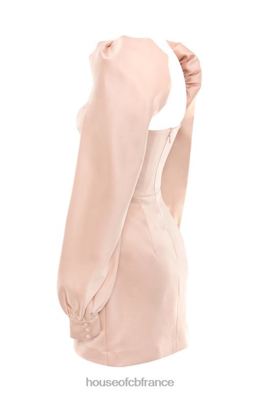 House of CB robe cherie blush en satin à manches bouffantes N888H634 vêtements