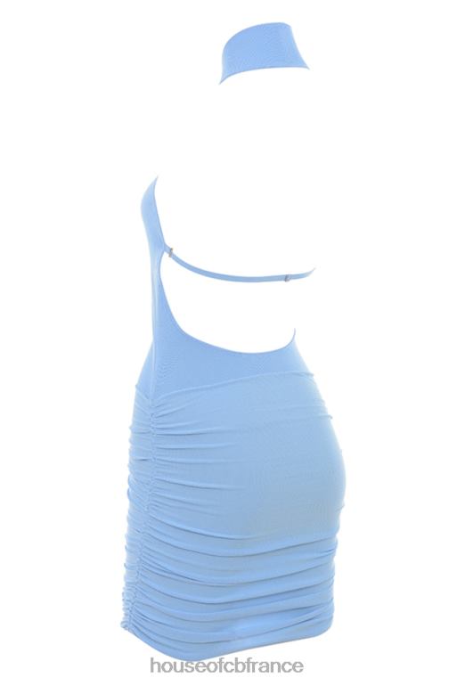 House of CB robe dos nu en tricot bleu doux anura N888H198 vêtements