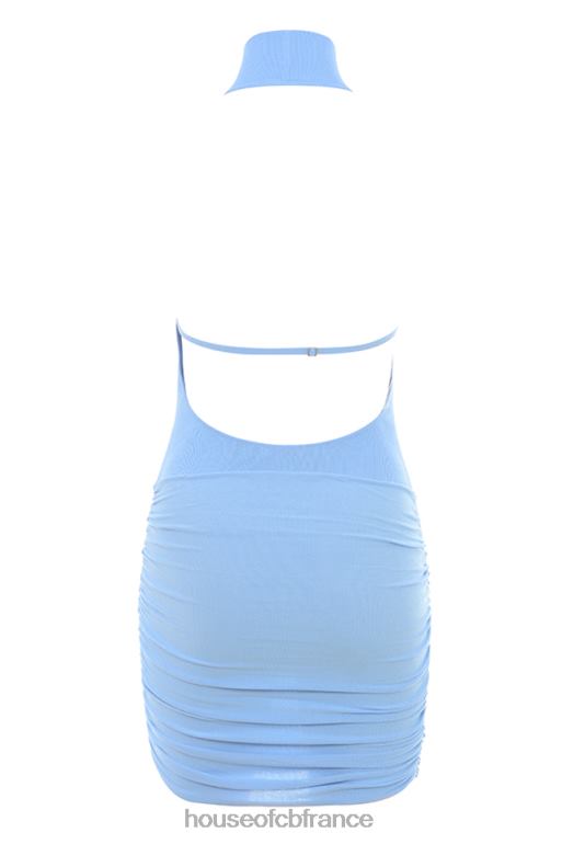 House of CB robe dos nu en tricot bleu doux anura N888H198 vêtements