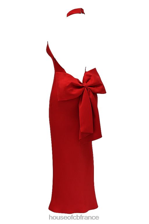 House of CB robe dos nu à nœud rouge ilaria N888H349 vêtements