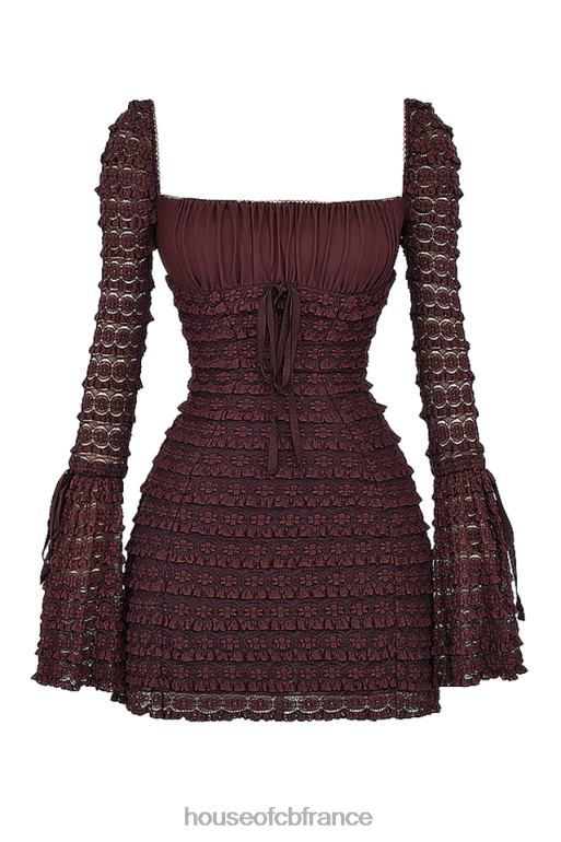 House of CB robe en dentelle expresso Marisa N888H164 vêtements