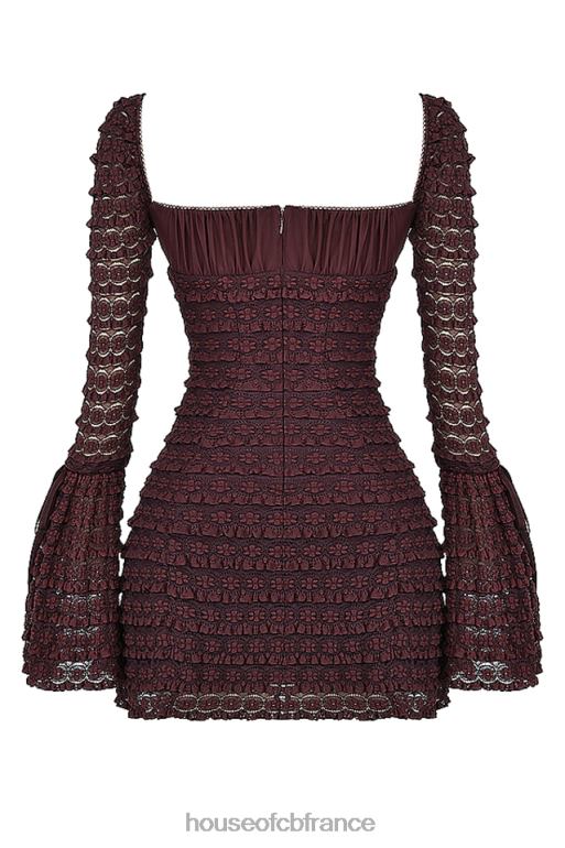 House of CB robe en dentelle expresso Marisa N888H164 vêtements