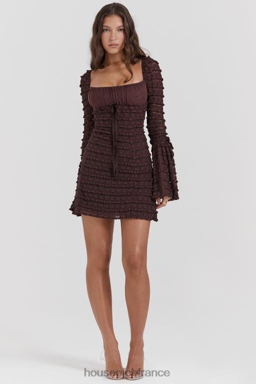 House of CB robe en dentelle expresso Marisa N888H164 vêtements