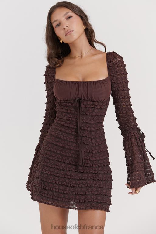 House of CB robe en dentelle expresso Marisa N888H164 vêtements