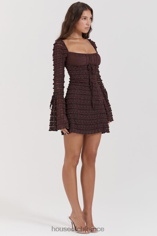 House of CB robe en dentelle expresso Marisa N888H164 vêtements