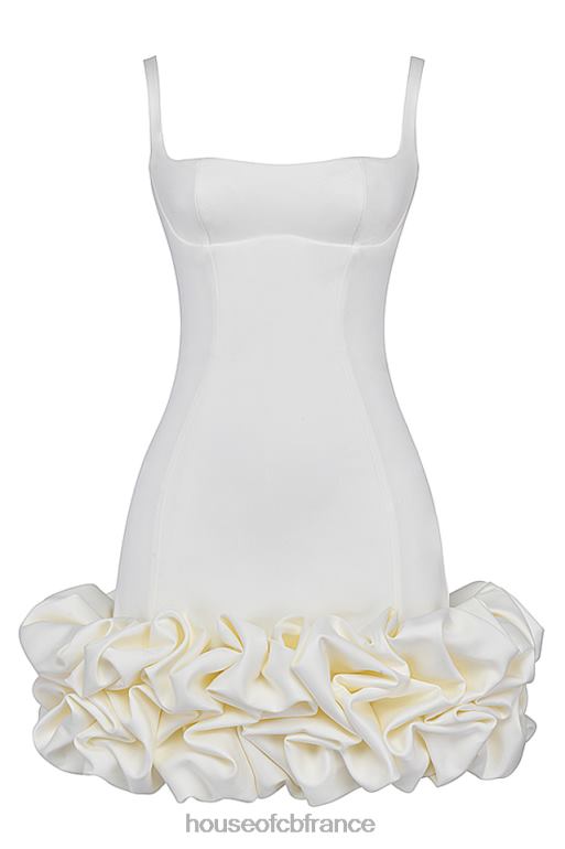 House of CB robe lilou ivoire à ourlet volanté N888H277 vêtements