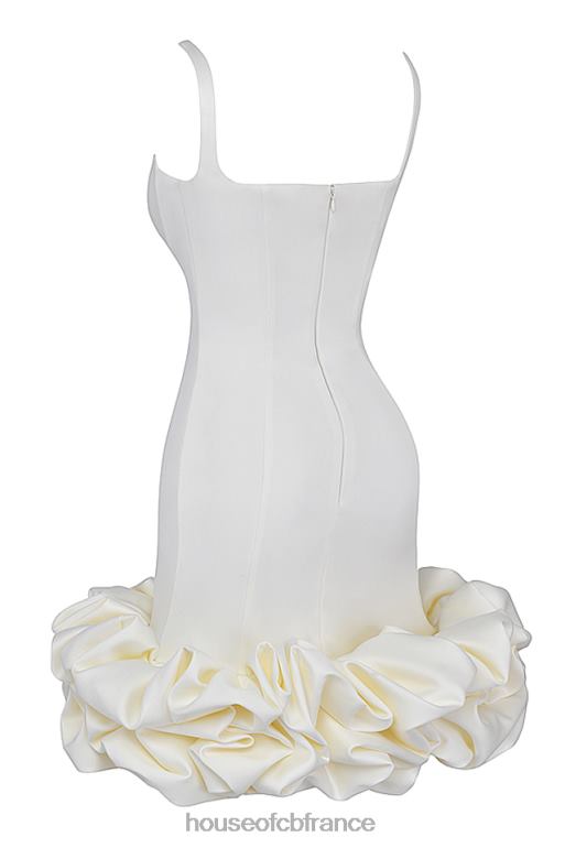 House of CB robe lilou ivoire à ourlet volanté N888H277 vêtements