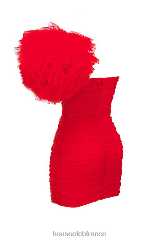 House of CB robe noelle écarlate à manches volantées N888H358 vêtements