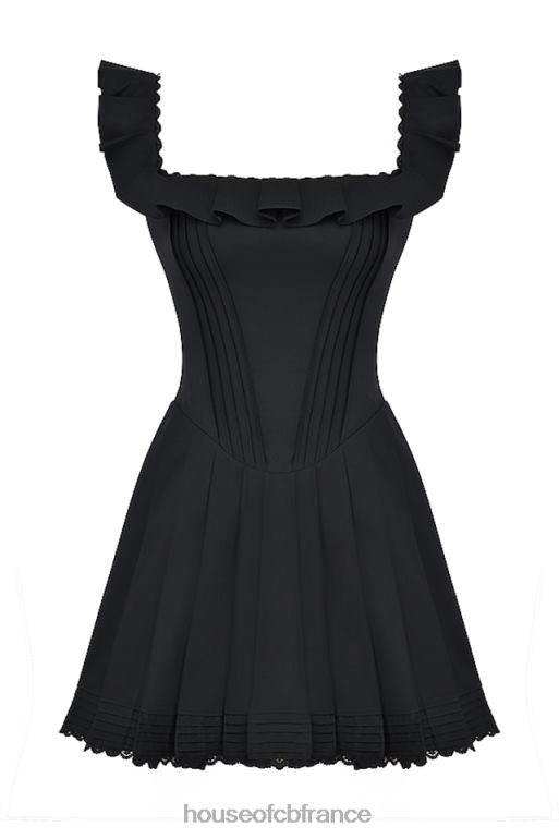 House of CB robe plissée noire jemima N888H216 vêtements
