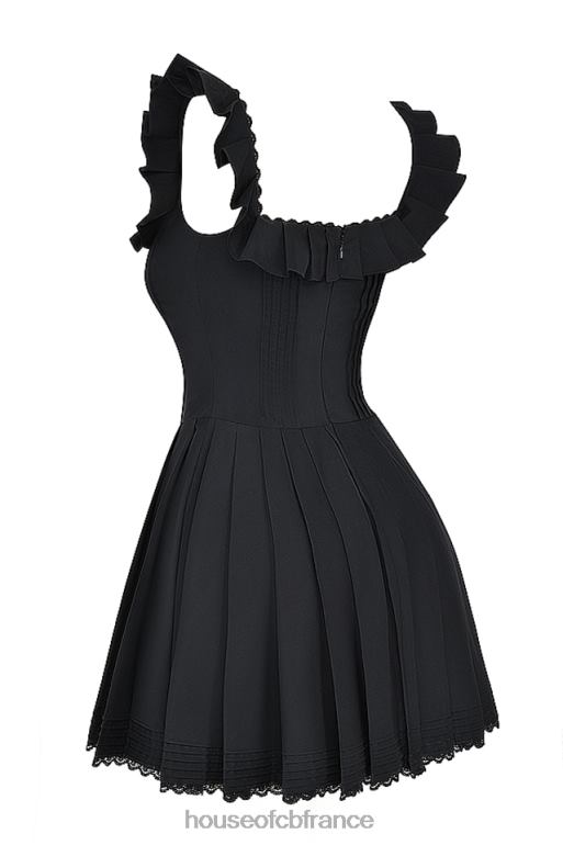 House of CB robe plissée noire jemima N888H216 vêtements