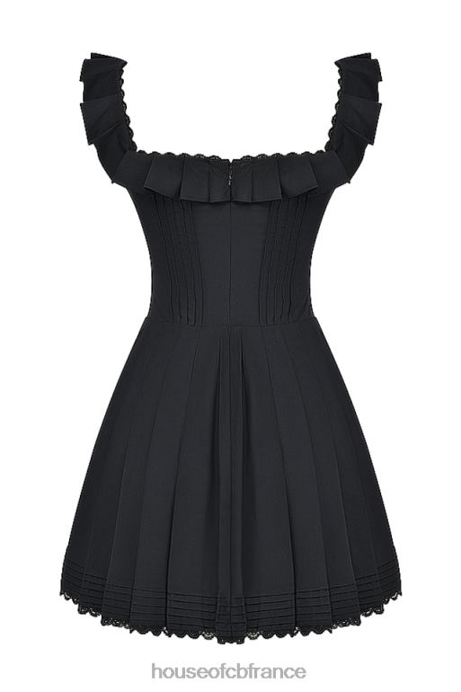 House of CB robe plissée noire jemima N888H216 vêtements