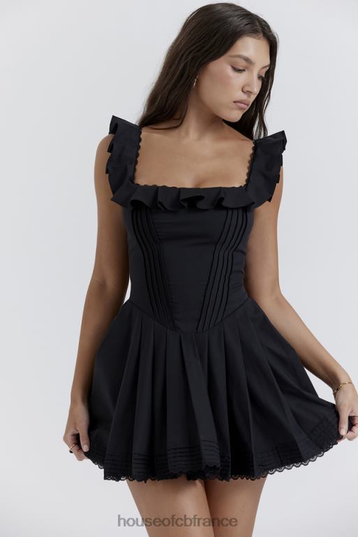 House of CB robe plissée noire jemima N888H216 vêtements