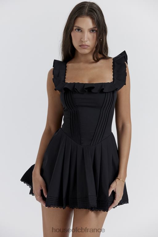 House of CB robe plissée noire jemima N888H216 vêtements