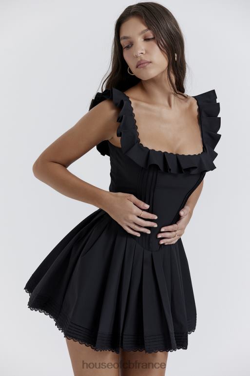 House of CB robe plissée noire jemima N888H216 vêtements