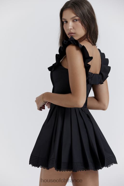 House of CB robe plissée noire jemima N888H216 vêtements