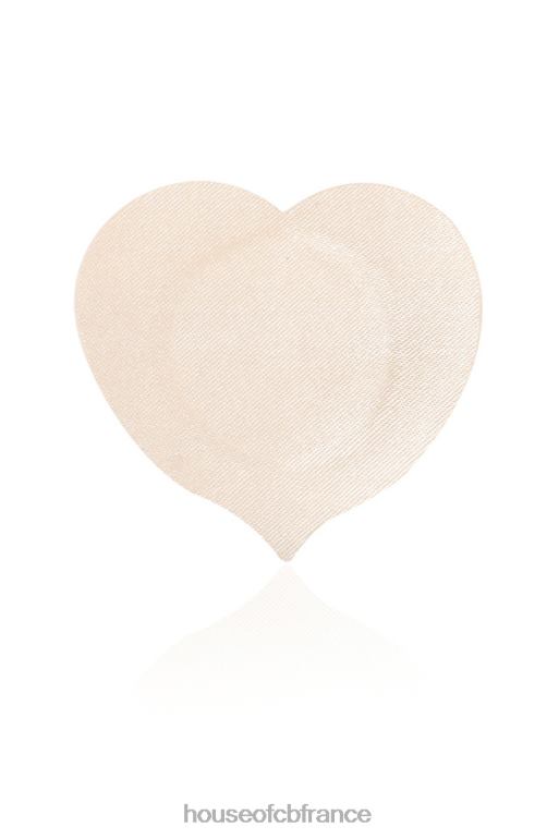House of CB lot de 4 cache-tétons forme coeur beige N888H1323 vêtements