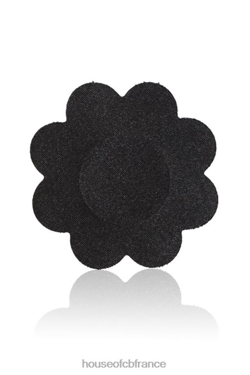 House of CB lot de 4 cache-tétons forme fleur noirs N888H1321 vêtements