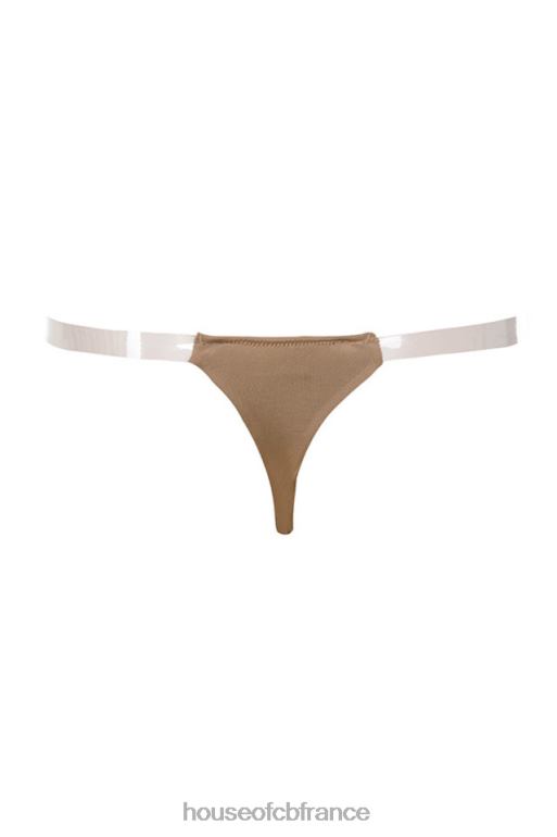 House of CB solution string transparent avec sangle latérale - caramel N888H1287 vêtements