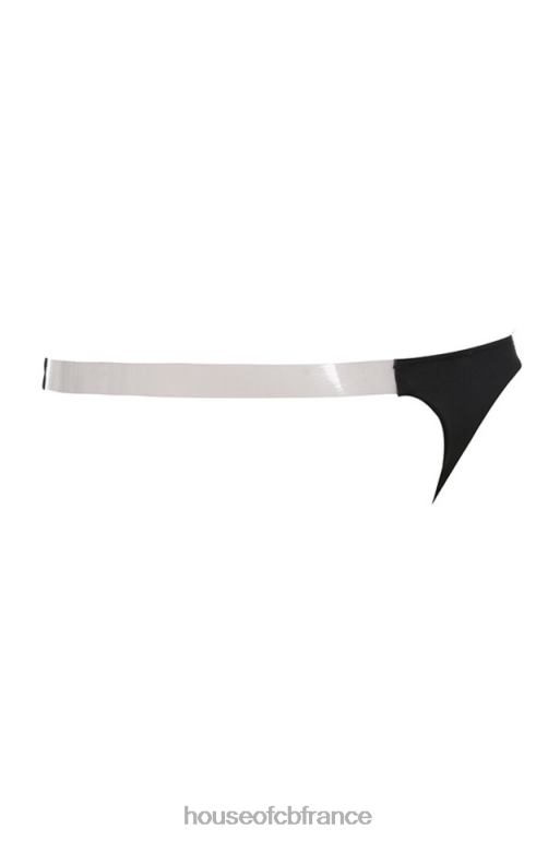 House of CB solution string transparent avec sangle latérale - noir N888H1300 vêtements